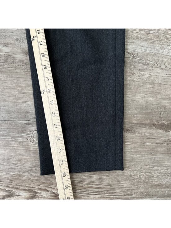 Vince High Waist Flannel Wool Trousers Cropped Length Dark Gray Womens 6 - Picture 5 of 14